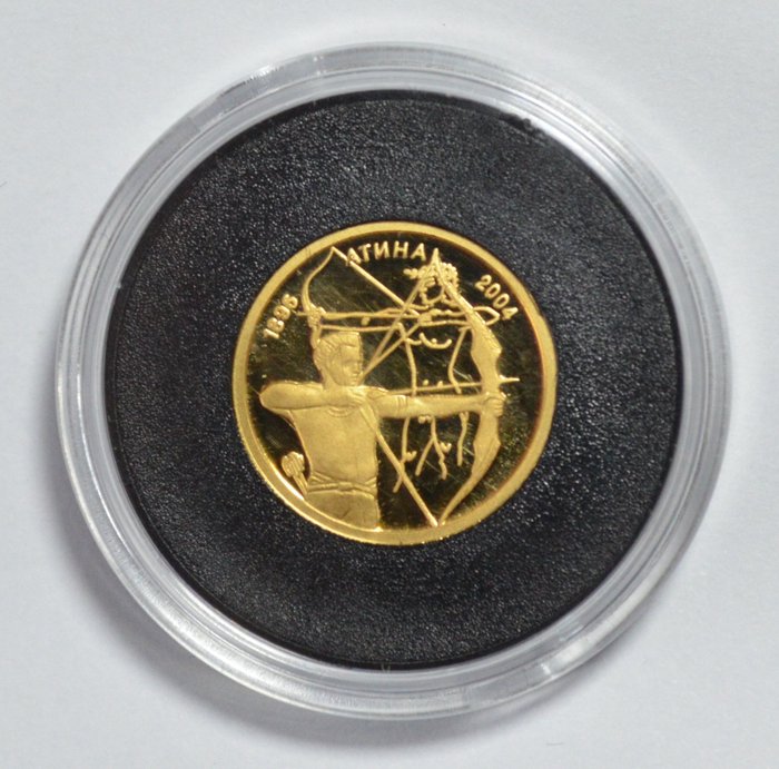 Bulgarien. 5 Leva 2002 Archery, 1/25 Oz (.999) Proof  (Ingen mindstepris)