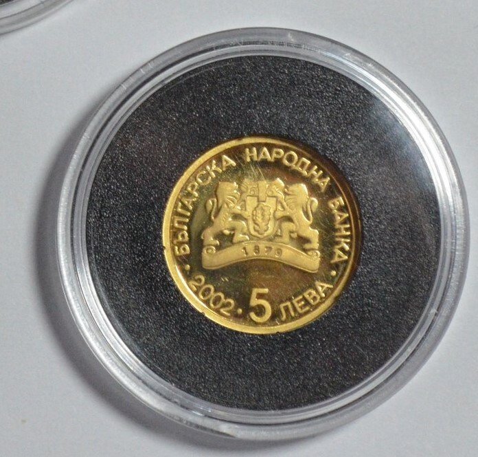 Bulgarien. 5 Leva 2002 Archery, 1/25 Oz (.999) Proof  (Ingen mindstepris)