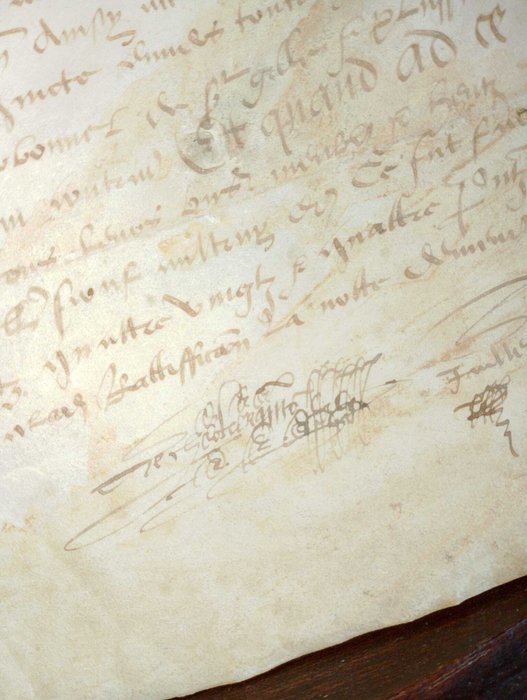 Unconnu - Parchemin manuscrit Français XVI - 1584