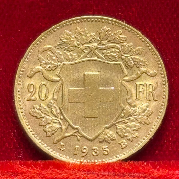 6,45 grams - Guld 900 - 20 Francs Suisse