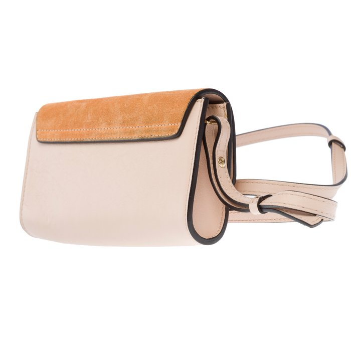 Chloé - sac​ ​bandoulière​ ​Chloé​ ​« Faye »​ ​en​ ​cuir​ ​et​ ​daim​ ​beige - Skuldertaske