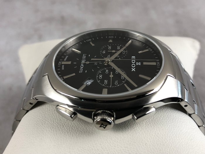 Edox - Les Bemonts Chronograph - 10239-3-NIN - Mænd - 2011-nu