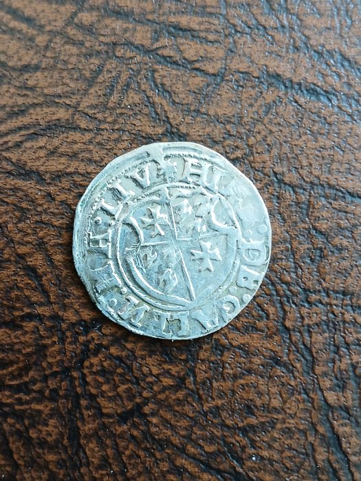 Livlandsk orden. Heinrich von Galen (1551-1557). 1 Ferding (Equivalent to 1/4 mark) Haljak II#161  (Ingen mindstepris)