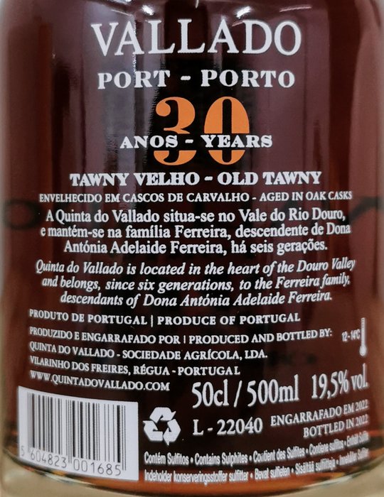 Quinta do Vallado 20  30 Years Old Tawny -  Porto  - 2 Jennies (0,5 L)