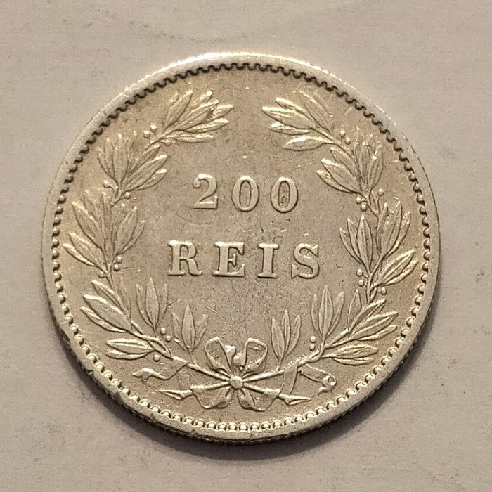 Portugal. D. Luís I (1861-1889). 200 + 500 Réis - 1887 - 2 Moedas  (Ingen mindstepris)