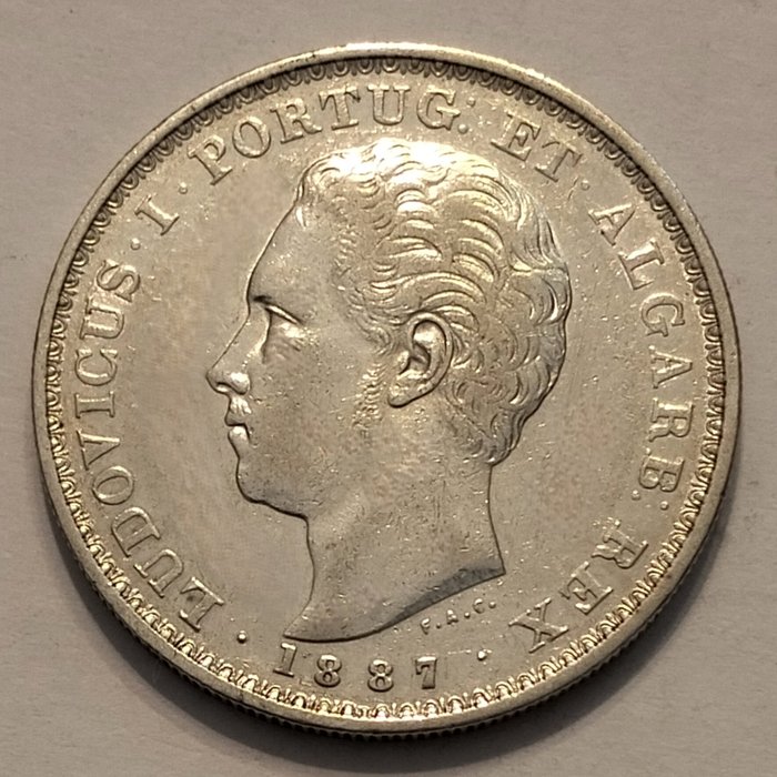 Portugal. D. Luís I (1861-1889). 200 + 500 Réis - 1887 - 2 Moedas  (Ingen mindstepris)