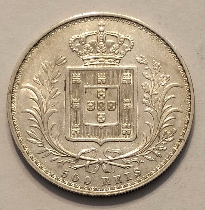 Portugal. D. Luís I (1861-1889). 200 + 500 Réis - 1887 - 2 Moedas  (Ingen mindstepris)