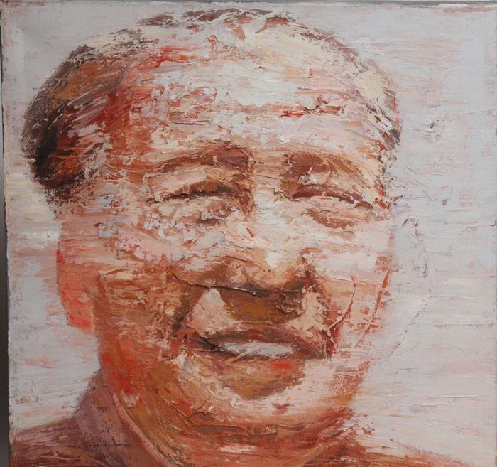 Gao Zengli (1964) - Polyptyque de Mao en beige et en rose