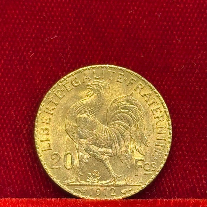 6,45 grams - Guld 900 - 20 Francs Coq / Marianne