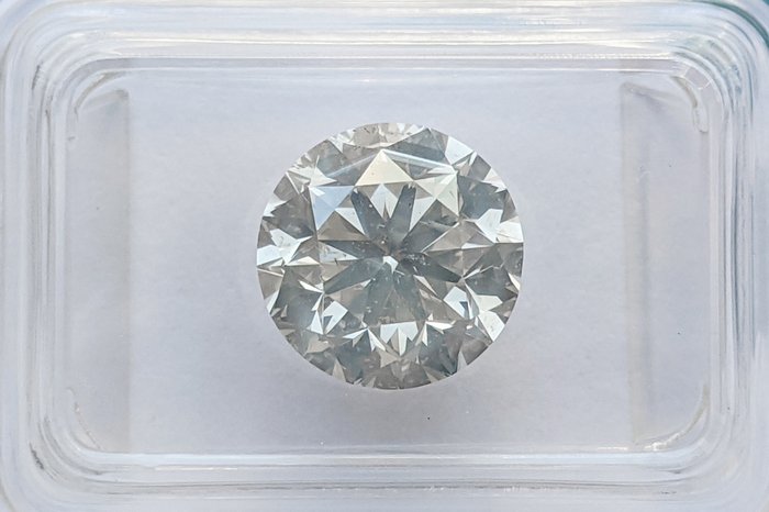 1 pcs Diamant  (Natur)  - 3.05 ct - Rund - I - SI2 - International Gemological Institute (IGI)