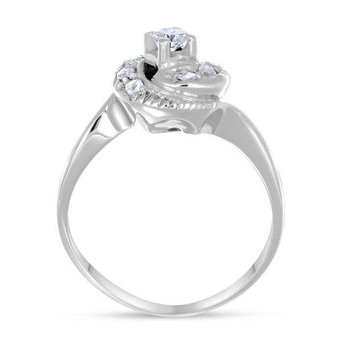 Ring - 18 kraat Hvidguld -  0.27ct. tw. Diamant (Natur)