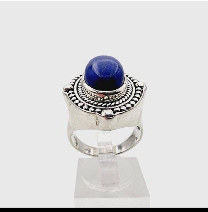 Ingen mindstepris - Øreringe Sølv Lapis lazuli - Lapis lazuli - komplet sæt med ring