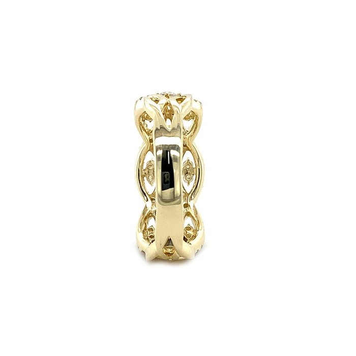 Ring - 14 karat Gulguld -  0.99ct. tw. Diamant (Natur)