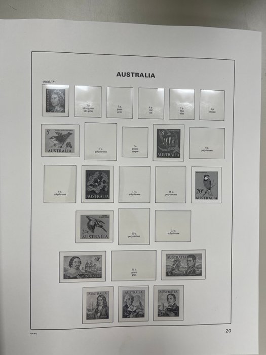 Tilbehør Australien 1966/2001 - i 3 Davo luksusalbums inklusive kassetter