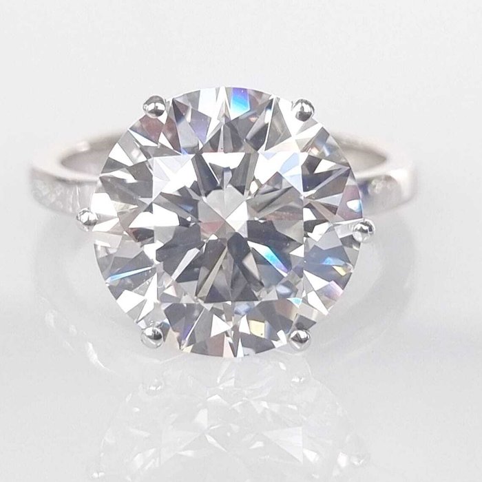 Forlovelsesring - 18 kraat Hvidguld -  7.05ct. tw. Diamant (Laboratoriedyrket)