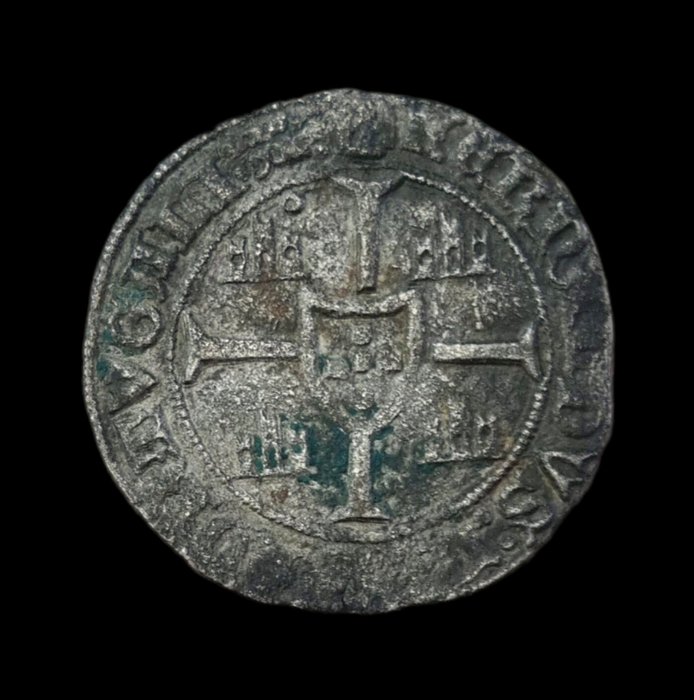 Portugal. D. Fernando I (1367-1383). Barbuda (20 Soldos) - L - Lisboa - 2º Tipo. Free Shipping