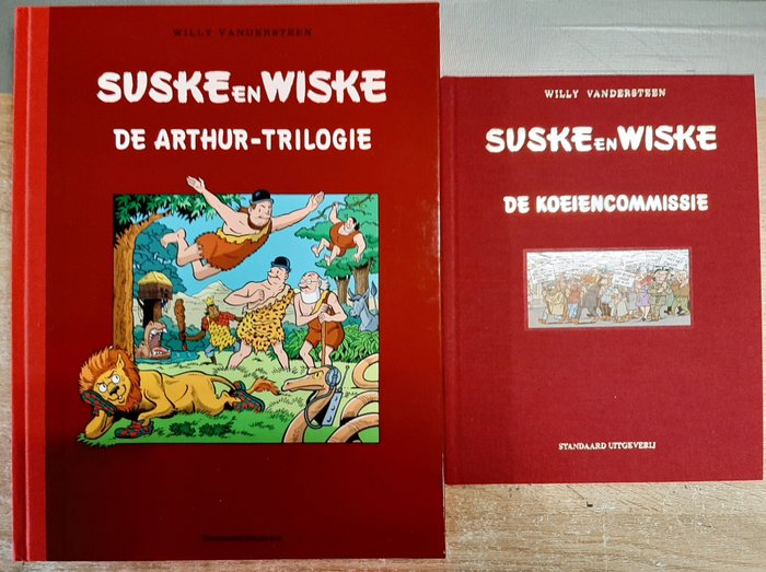 Suske en Wiske - trilogie luxe rood linnen uitgave (hc groot formaat) De Arthur Trilogie plus rood linnen luxe album - 2 Album - Begrænset udgave - 2001/2010