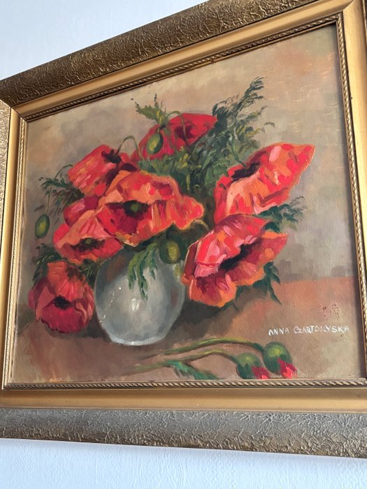 Anna Czartoryska - Poppies in a vase