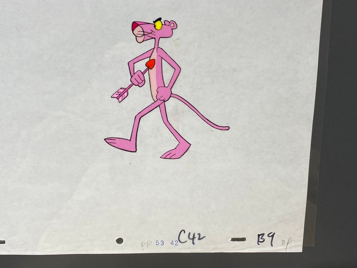 The Pink Panther Show (1970) - 1 Original Animation Cel og Tegning af The Pink Panther