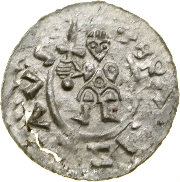 Tjeckiska republiken. Bretislav II (1092–1100). Denarius (ND) 1092 – 1100 - extremely rare  (Ingen mindstepris)