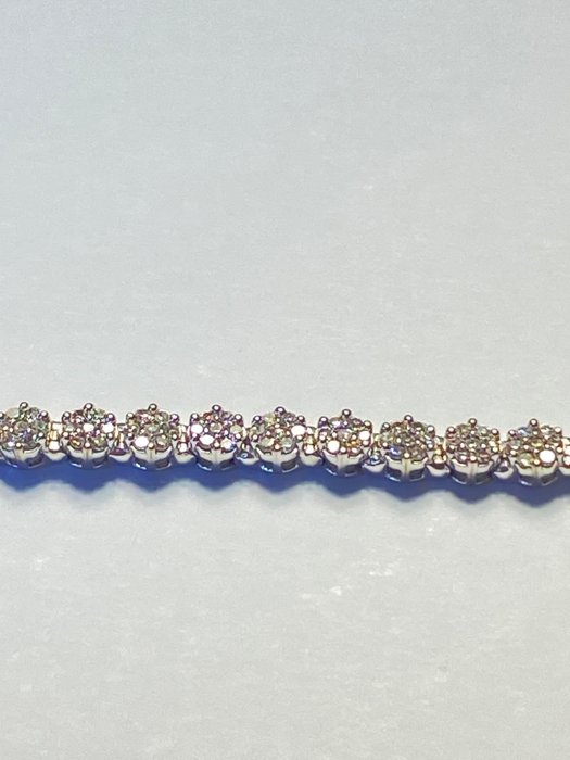 Armbånd - 18 kraat Hvidguld Diamant (Natur)