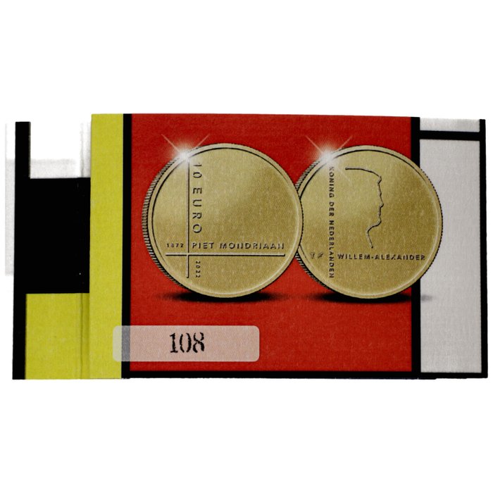 Holland. 10 Euro 2022 ''Piet Mondriaan'' Proof