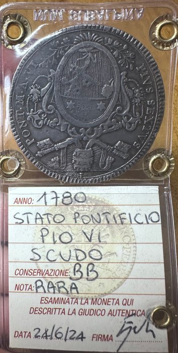 Pavelig Stat. Pio VI. Scudo 1780