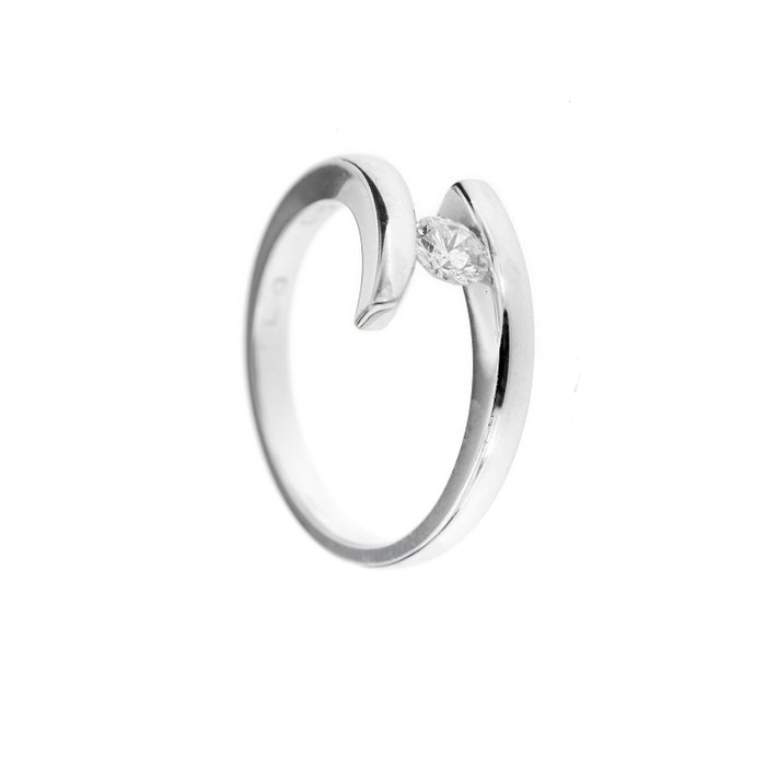 18 kraat Hvidguld - Ring - 0.25 ct Diamant