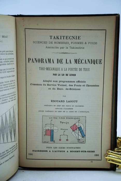 Edouard Lagout - Takitechnie Mathématiques élémentaires ou des arts - 1881