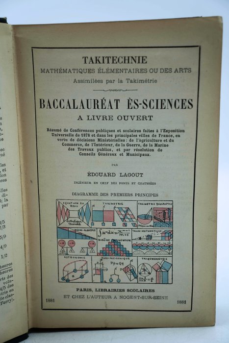 Edouard Lagout - Takitechnie Mathématiques élémentaires ou des arts - 1881