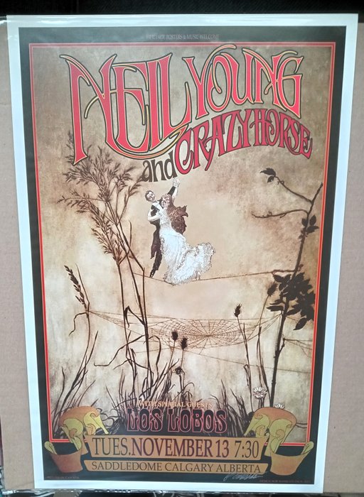 Neil Young  Crazy Horse - Litografi - 2015 - Håndunderskrevet