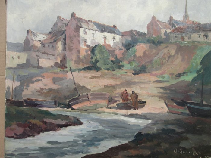 Henri Alexis Schaeffer (1900- 1975) - Port de Tréboul en Bretagne