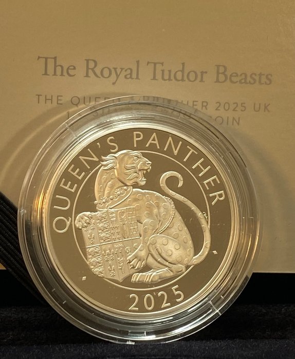 Storbritannien. 2 Pounds 2025 The Royal Tudor's Beasts - The Queen's Panther, 1 Oz (.999) Proof  (Ingen mindstepris)