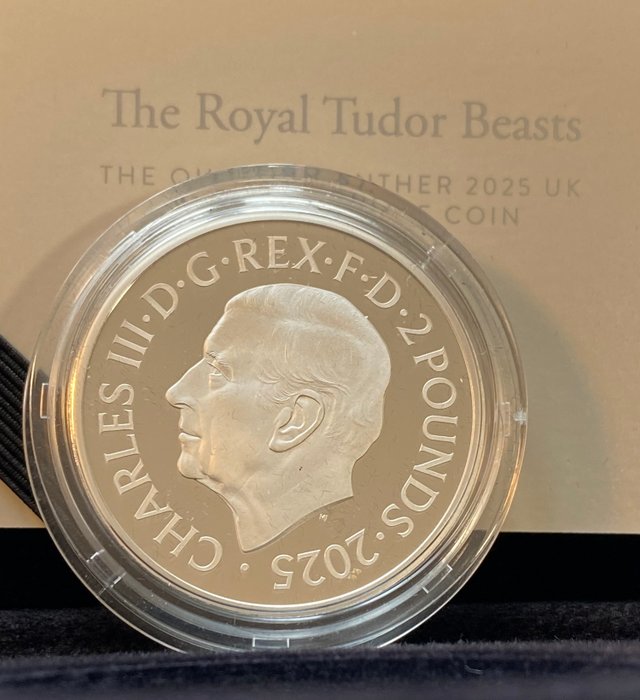 Storbritannien. 2 Pounds 2025 The Royal Tudor's Beasts - The Queen's Panther, 1 Oz (.999) Proof  (Ingen mindstepris)