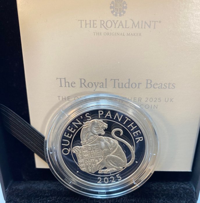 Storbritannien. 2 Pounds 2025 The Royal Tudor's Beasts - The Queen's Panther, 1 Oz (.999) Proof  (Ingen mindstepris)