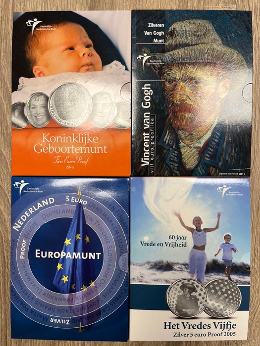 Holland. Proof sets 2002/2005 (4 stuks)  (Ingen mindstepris)