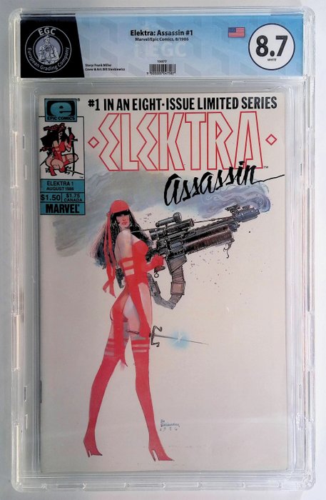 Elektra: Assassin #1 - EGC graded 8.7 - 1 Graded comic - 1986