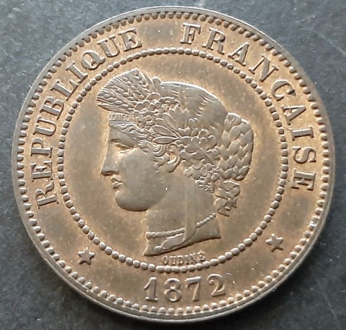 Frankrig Third Republic (1870-1940) 5 Centimes 1872-A Paris "Cérès" - Grand A