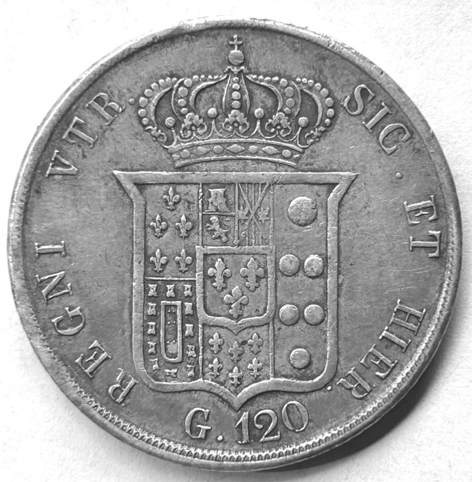 Napoli Ferdinand II 120 Grana 1854  (Ingen mindstepris)