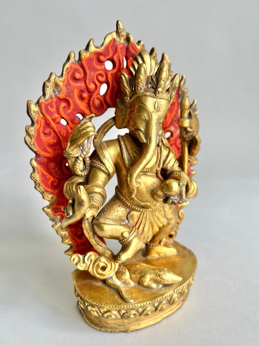 Ganesha statue - Bronze - Nepal - Slutningen af det 20. århundrede