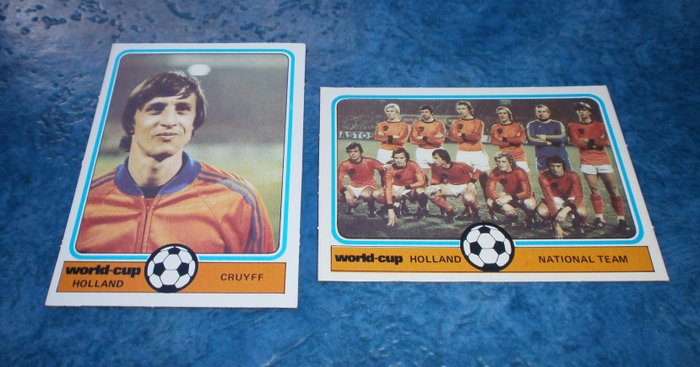 Monty Gum World Cup 78 - 2x Johan Cruijff unglued - 2 Card - Glimrende (EX)