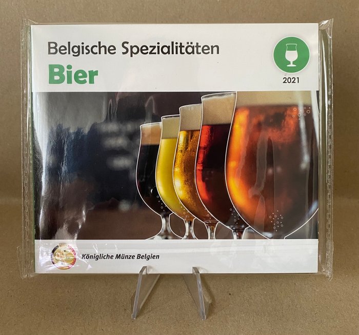 Belgien. Year Set (FDC) 2021 "World Money Fair - Bier"  (Ingen mindstepris)