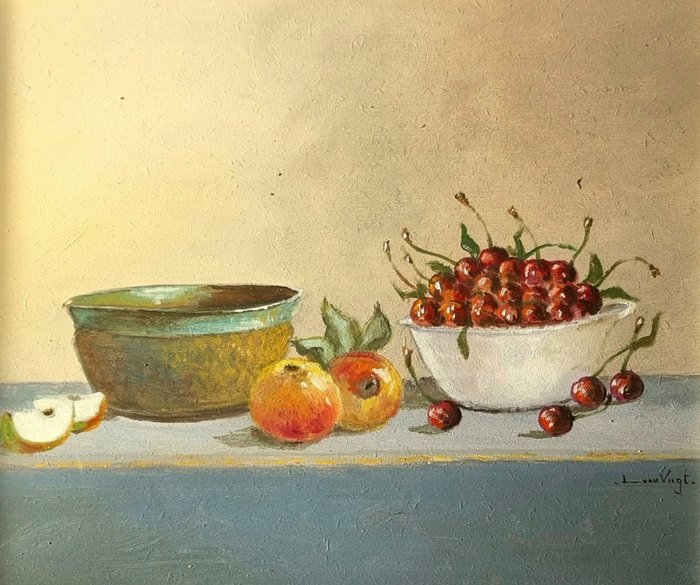 L. van Vugt (1952) - Stilleven met fruit