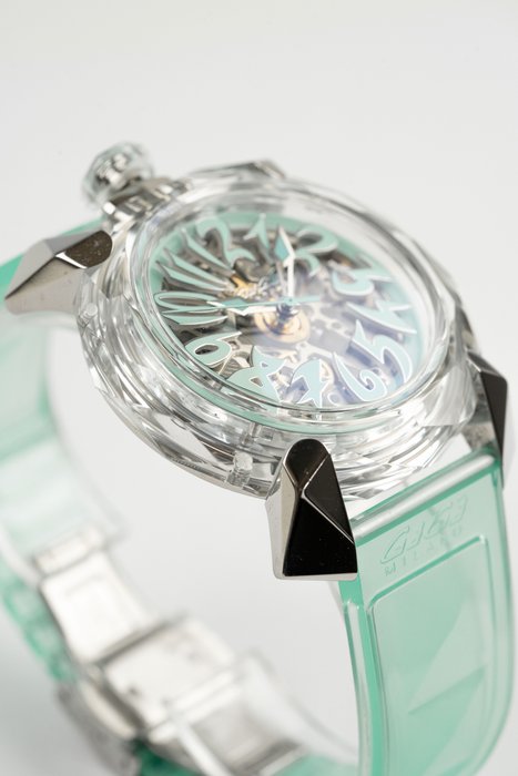 GaGà Milano - Crystal Skeleton Collection - Aquamarine - Brand New - 8060CY02SGSRTF0 - Unisex - 2011-nu