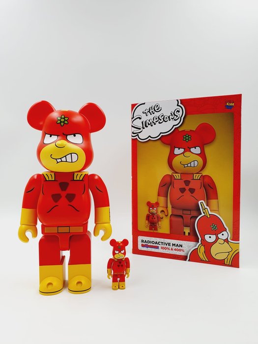 Medicom Toy  x The simpsons - Be@rbrick The Simpsons Radiocative Man 400% 100% Bearbrick  2022