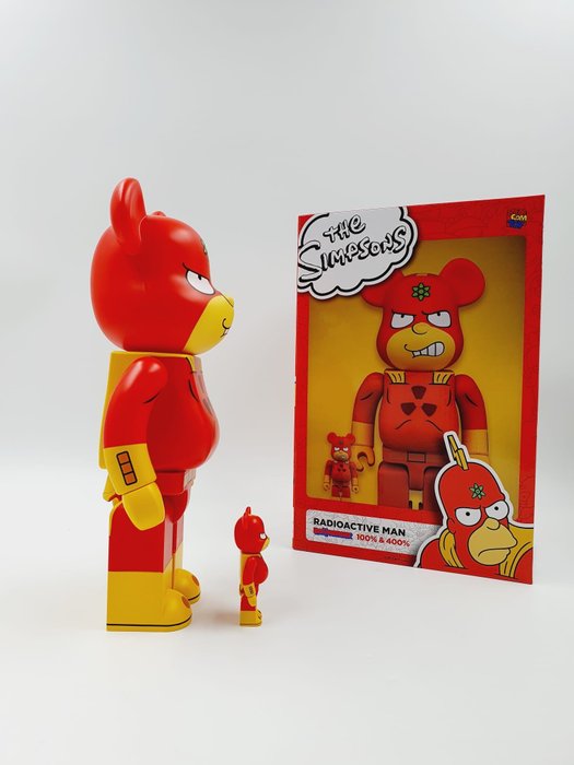 Medicom Toy  x The simpsons - Be@rbrick The Simpsons Radiocative Man 400% 100% Bearbrick  2022