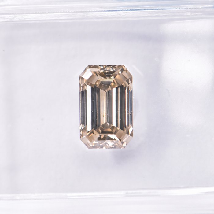 Ingen mindstepris - 1 pcs Diamant  (Naturfarvet)  - 1.11 ct - Smaragd - Fancy Grå, Grønlig Gul - SI2 - International Gemological Institute (IGI)