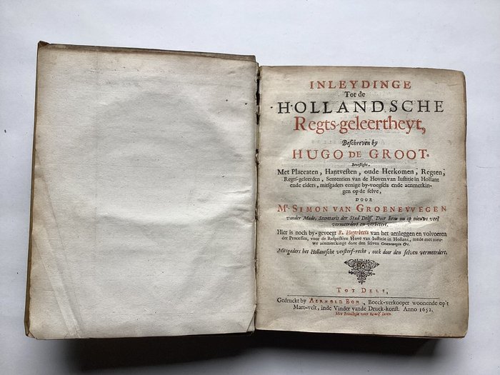 H. Grotius - Inleydinge tot de Hollandsche regts-geleertheyt - 1652