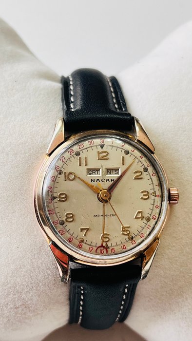 Nacar - Manual Winding, Triple Date, - Ingen mindstepris - Pointer Date - Mænd - 1960-1969