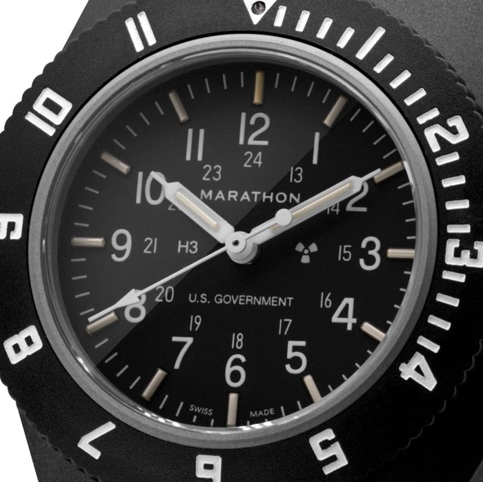 Marathon - Ingen mindstepris - WW194001BK - Mænd - Sort Pilot's Navigator 41mm Ingen regeringsmærker Nylonrem Splinterny